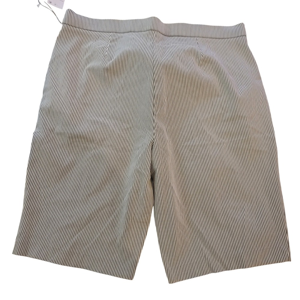 NWT Sailor Button Bermuda‎ Shorts Nautical Coastal Preppy XXL Black White Stripe - Picture 3 of 5